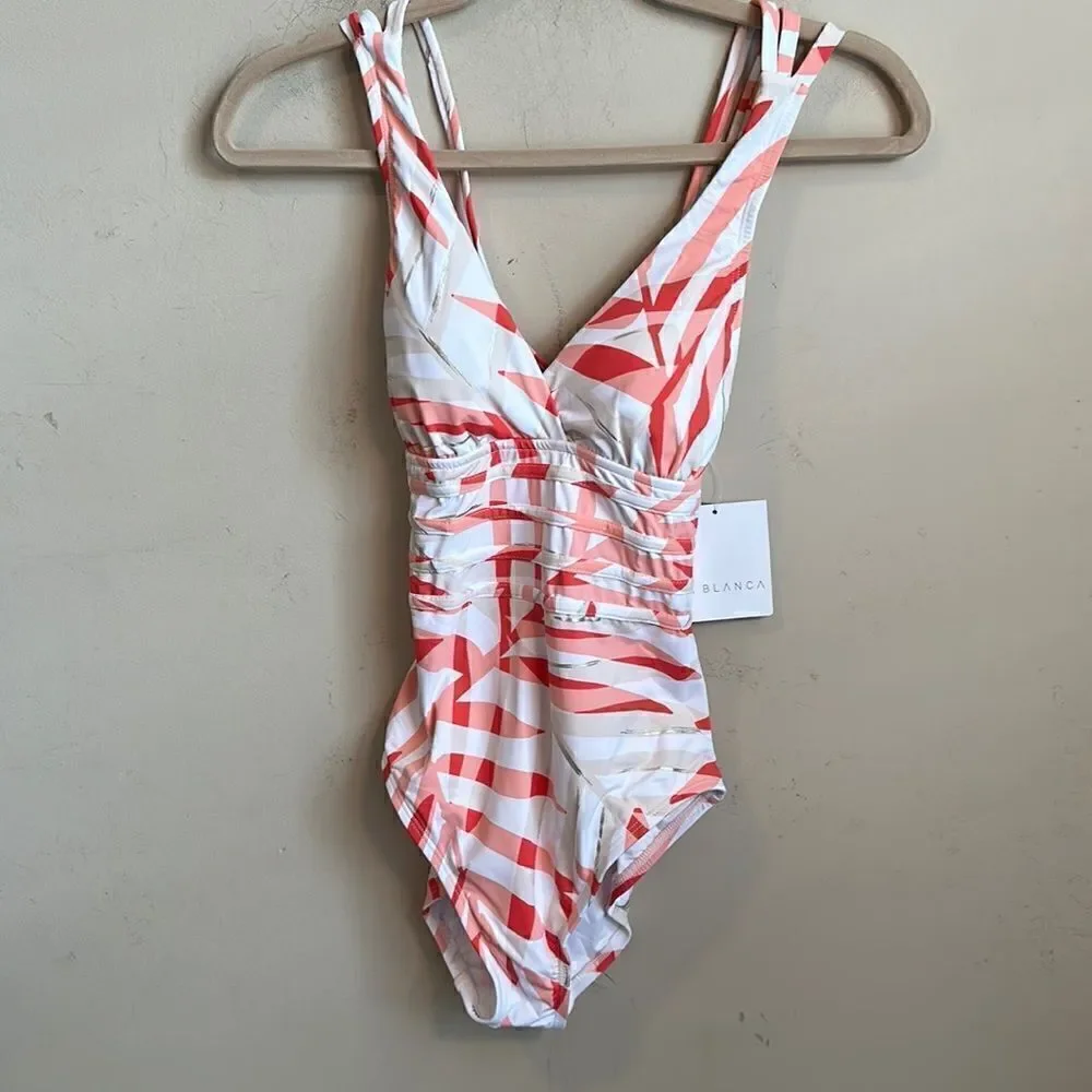 La Blanca Vista Mirage Multi Strap Cross Back One Piece Swimsuit 4